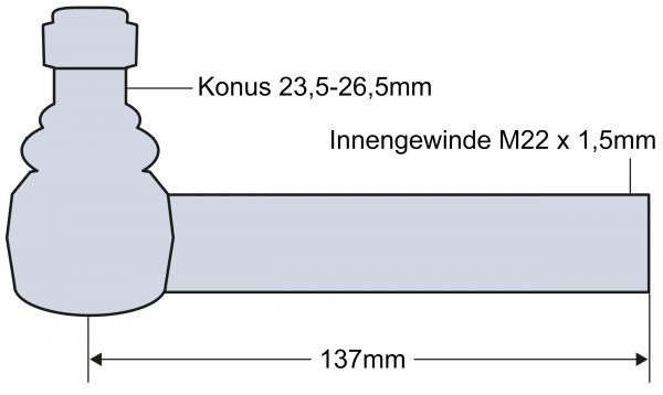 Kugelgelenk Kugelkopf für Merlo Ponte P26.6