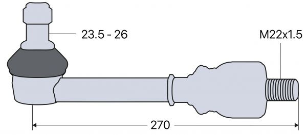 Kugelgelenk und Axialgelenk für Merlo 26.6 30.7